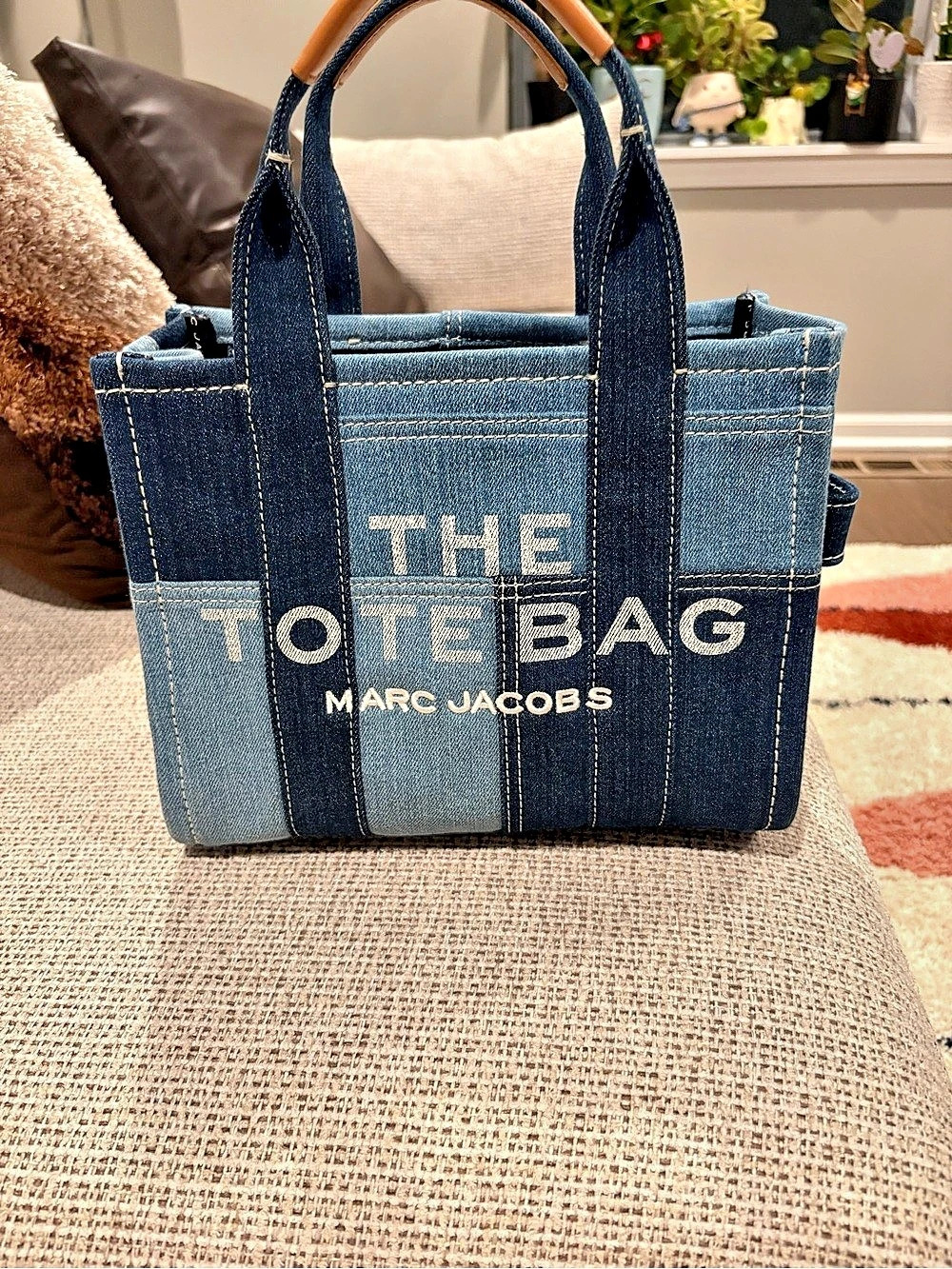 ✨Marc Jacobs (EUC) The Denim Small Tote Bag Patchwork✨ - Picture 3 of 10